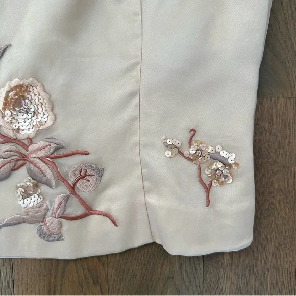 Vintage Gianfranco Ferre Silk Embroidered Sequin Floral Crop Tank IT 46 / US 10 - Picture 2 of 8